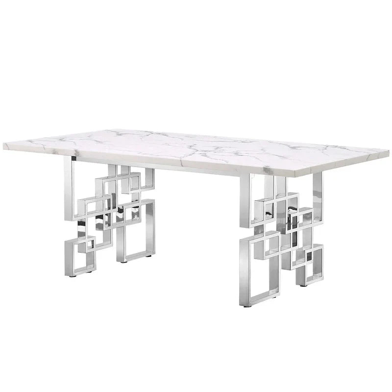 Faux marble dining table