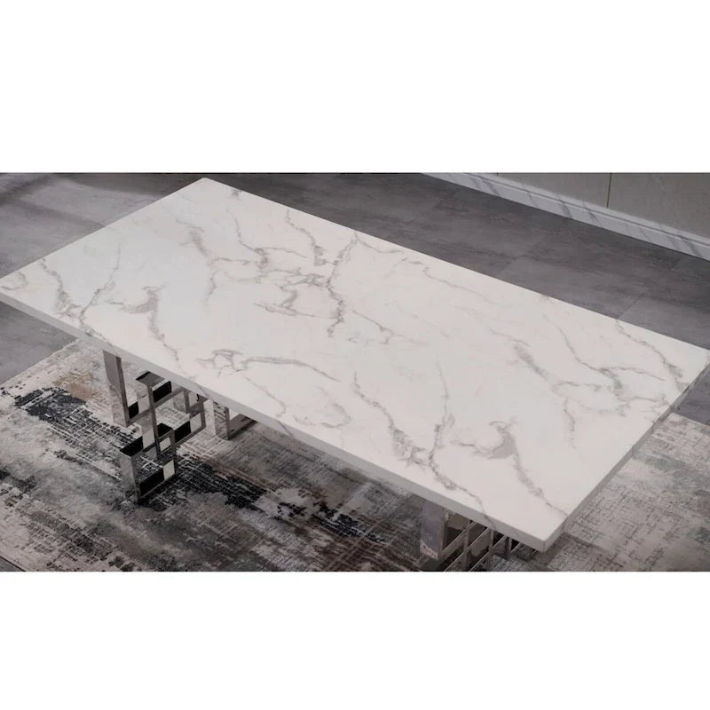 Faux marble dining table