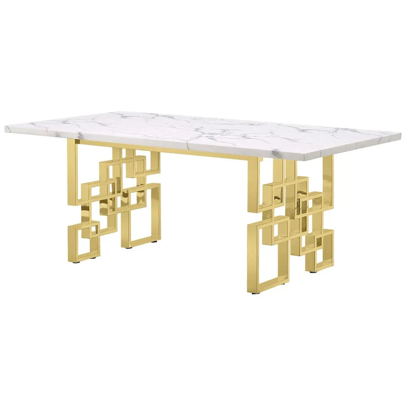 Faux marble dining table