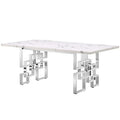 Faux marble dining table