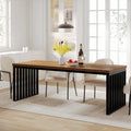 Rectangular wooden dining table