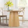Round pedestal dining table