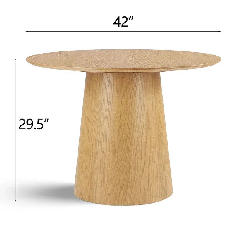 Round pedestal dining table