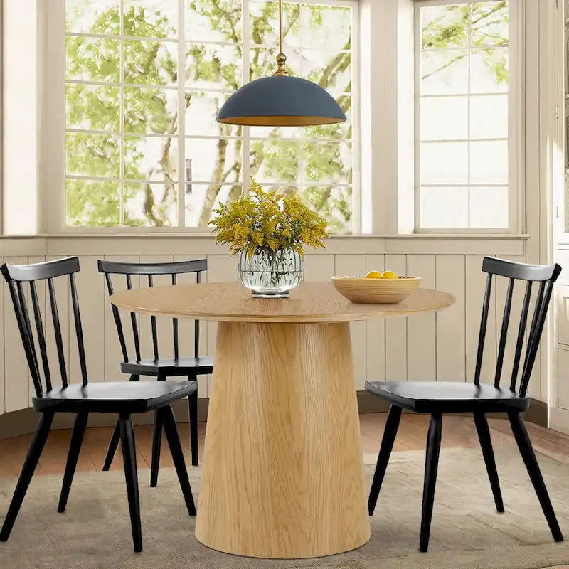Round pedestal dining table