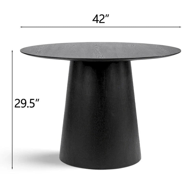 Round pedestal dining table