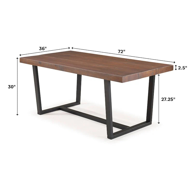 Solid pine dining table