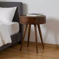 Solid wood nightstand with a single drawer