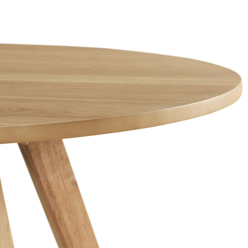 Solid wood round dining table