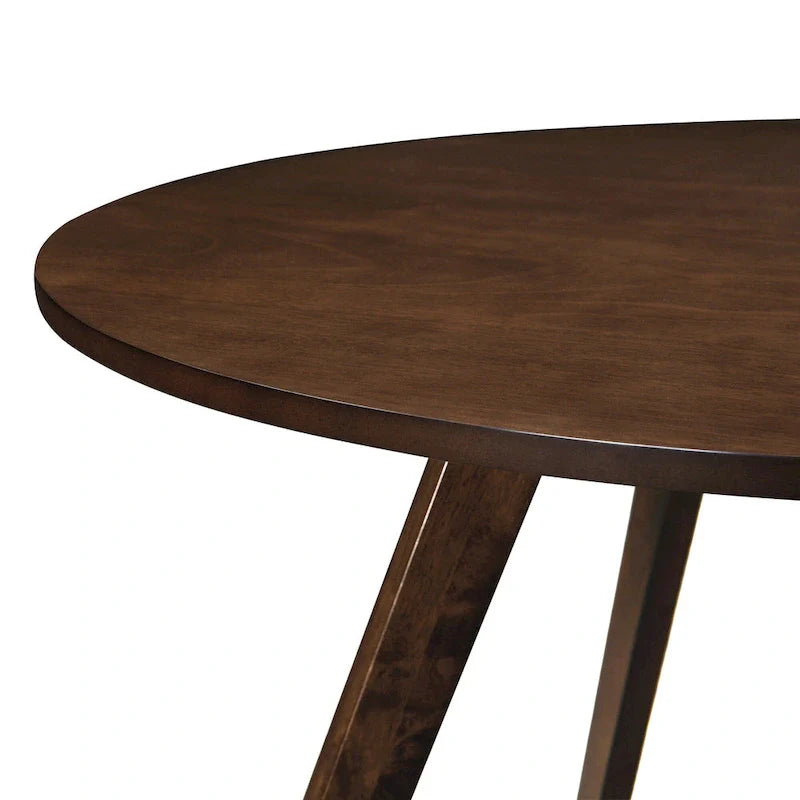 Solid wood round dining table