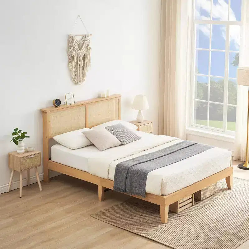 Sturdy wooden slatted bed base