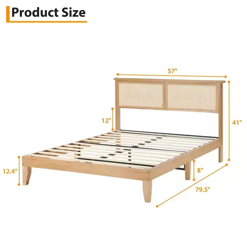 Sturdy wooden slatted bed base