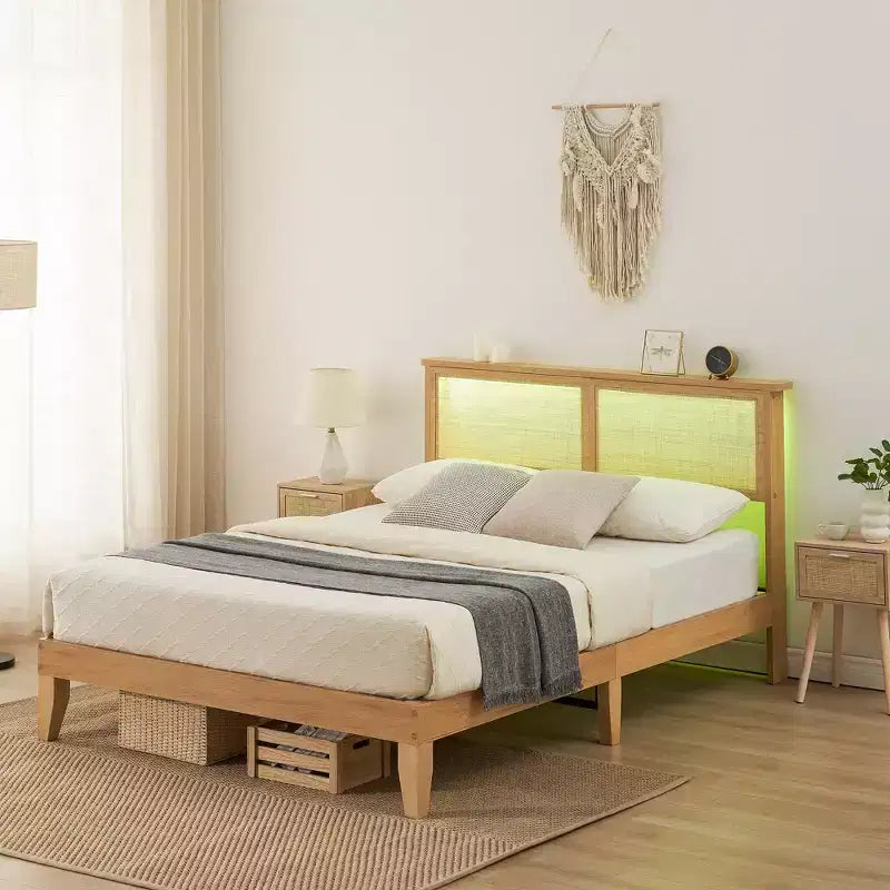 Sturdy wooden slatted bed base