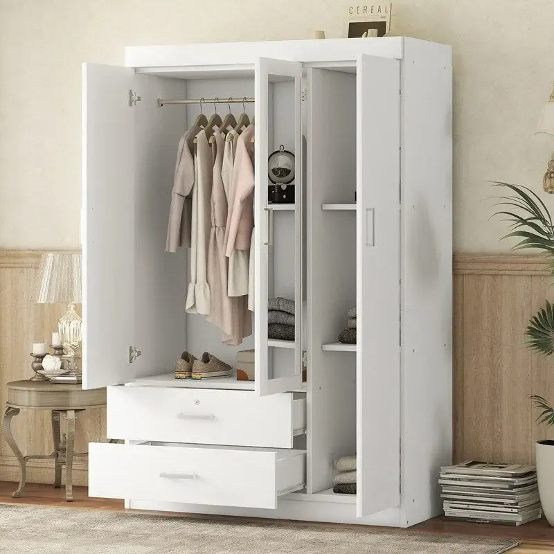 Three-door wardrobe