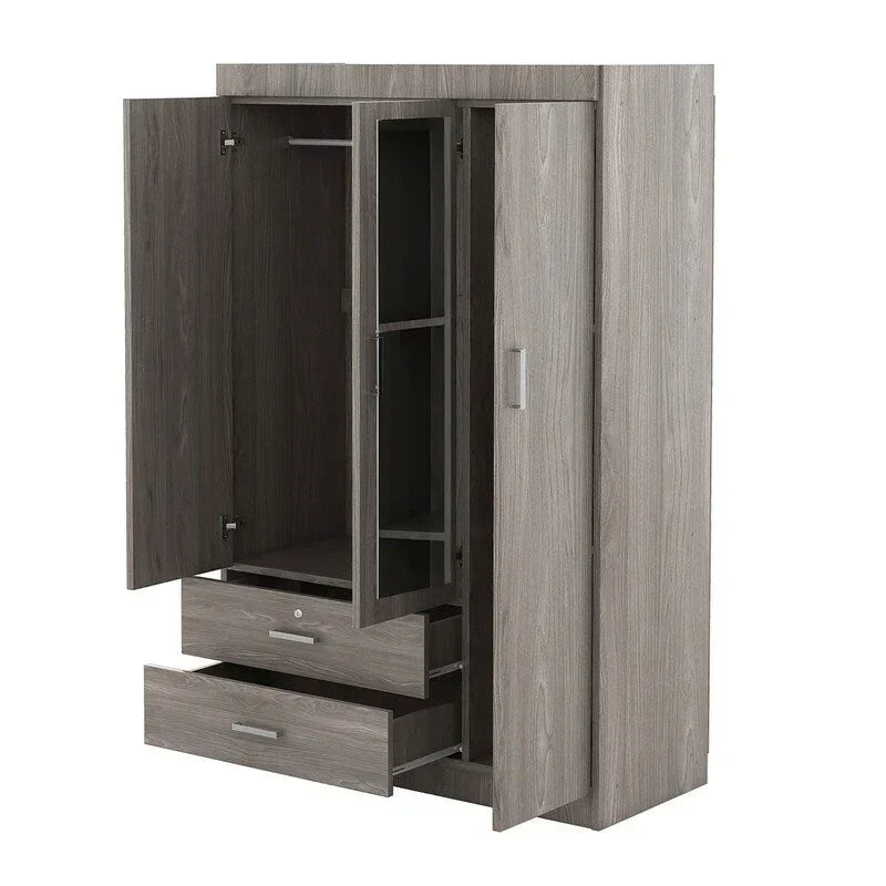 Three-door wardrobe