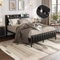 Tufted Faux Leather Upholstered Bed