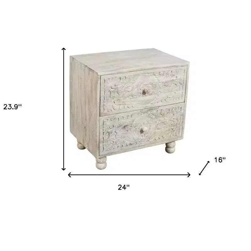 Two-drawer nightstand