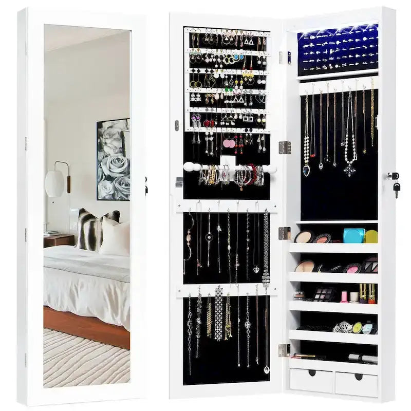 Wall-mounted jewelry cabinet