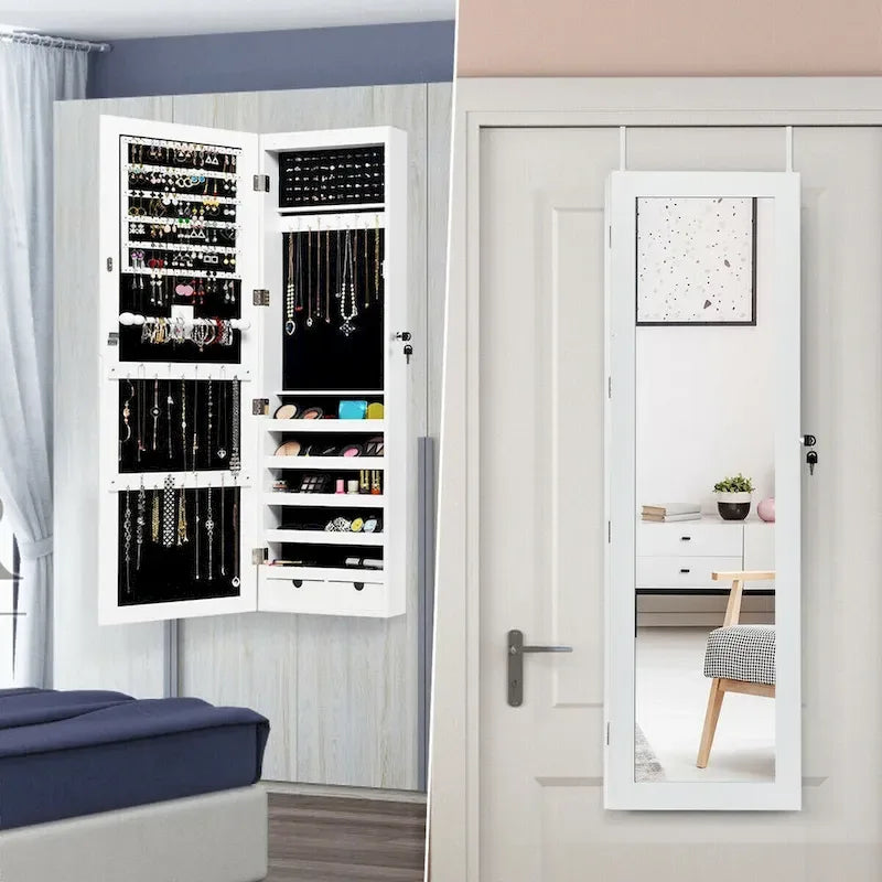 Wall-mounted jewelry cabinet