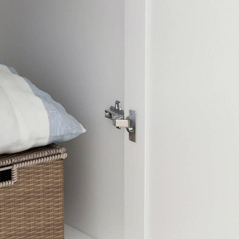 White two-door wardrobe